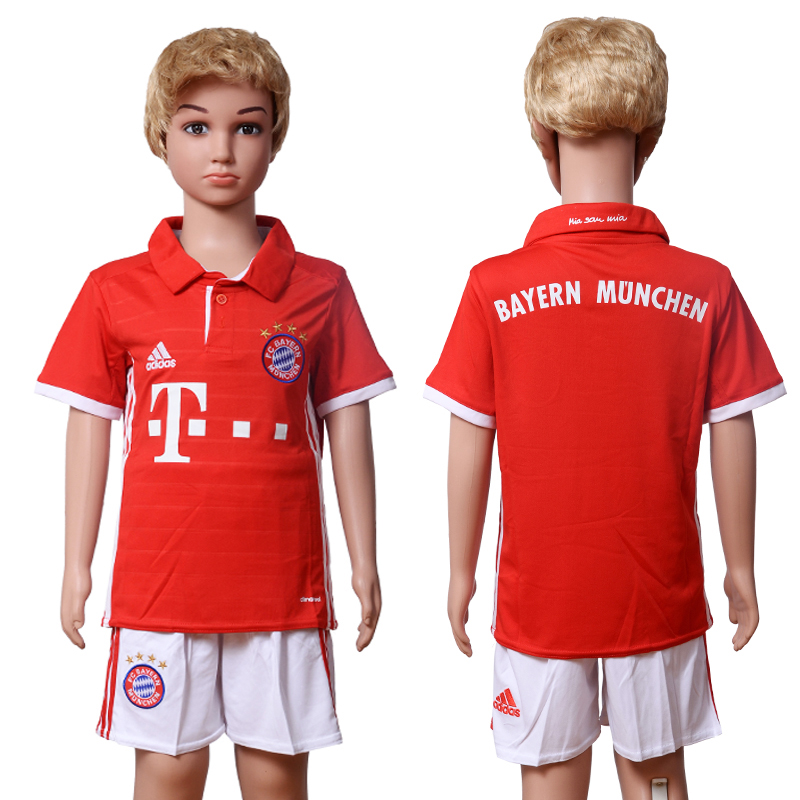 2016-17 Bayern Munich Home Youth Soccer Jersey